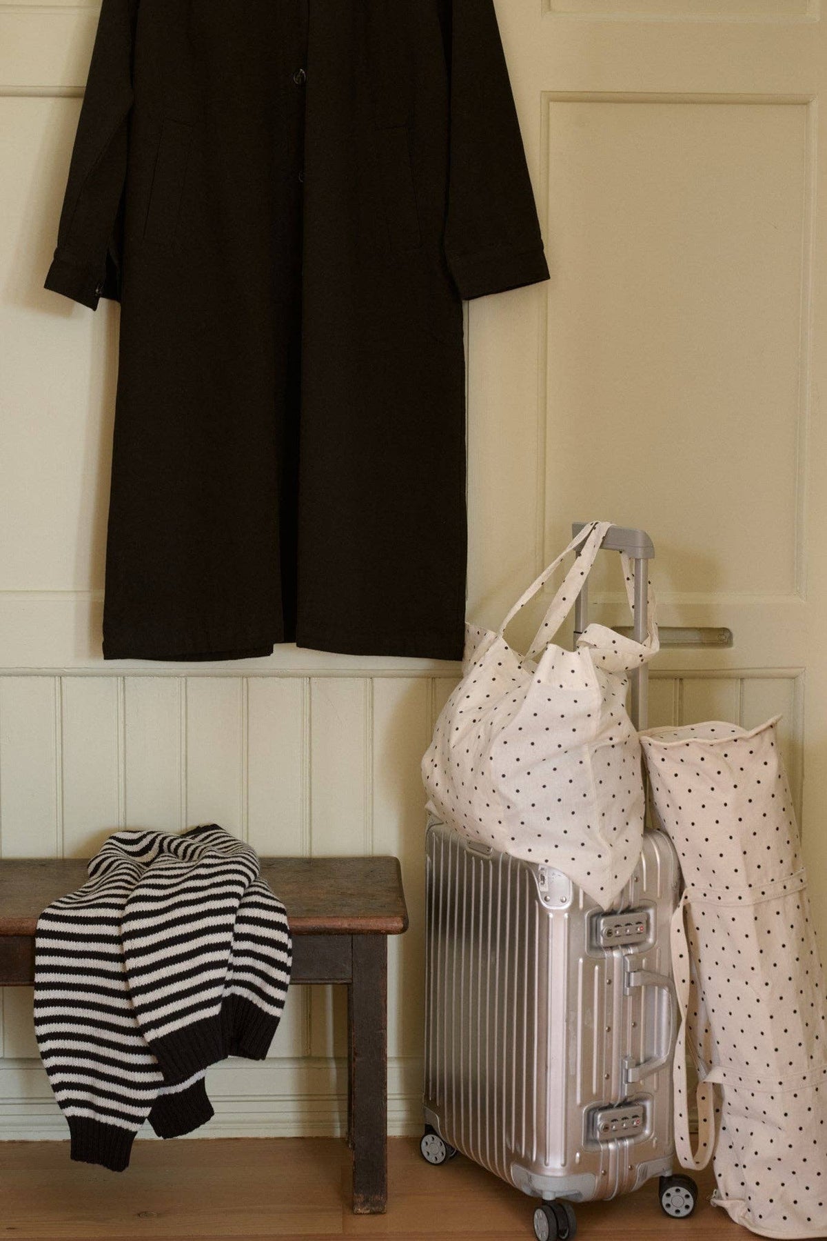 Eloise coat canvas: Black / M