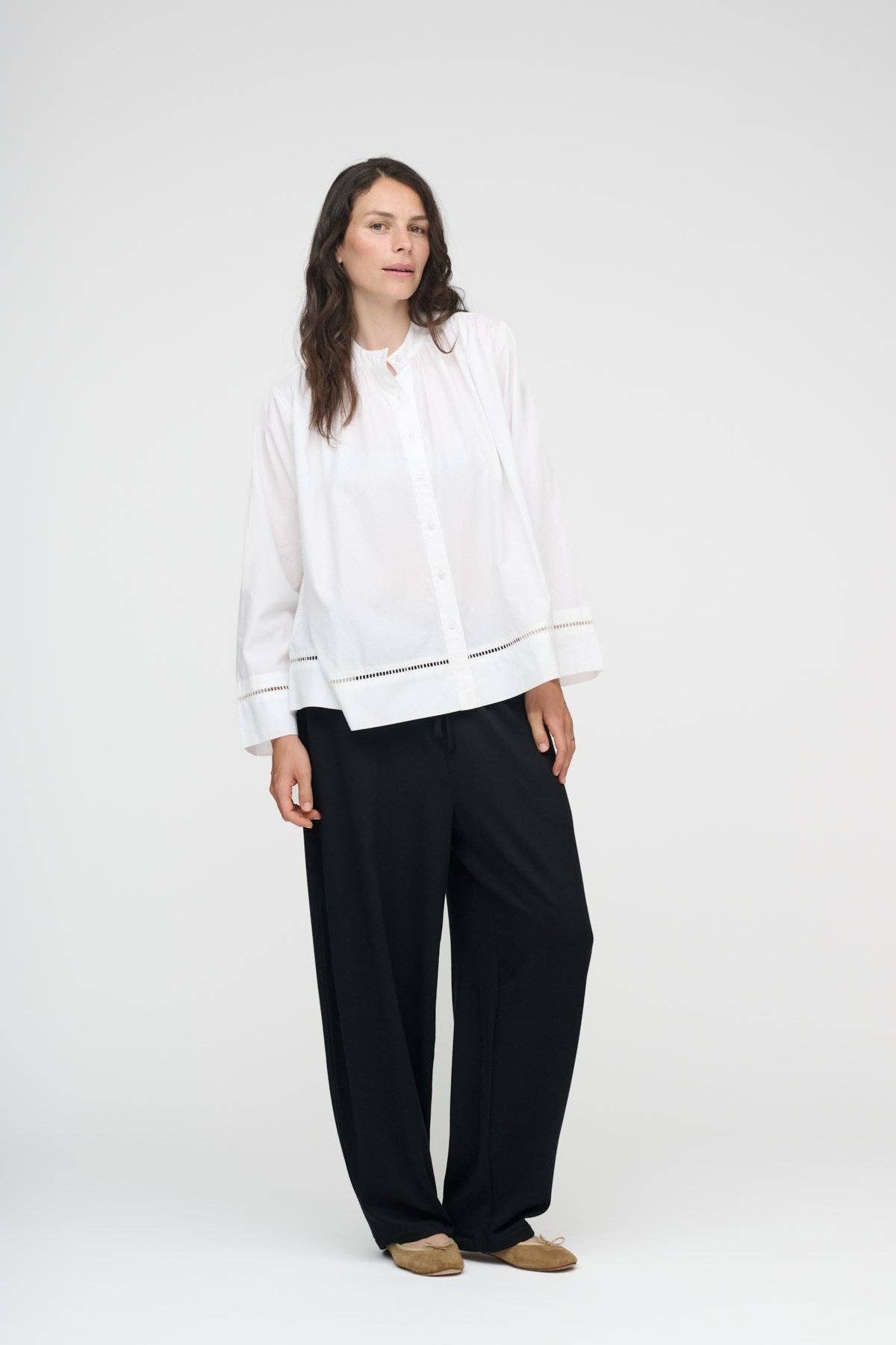 July shirt poplin: White / L