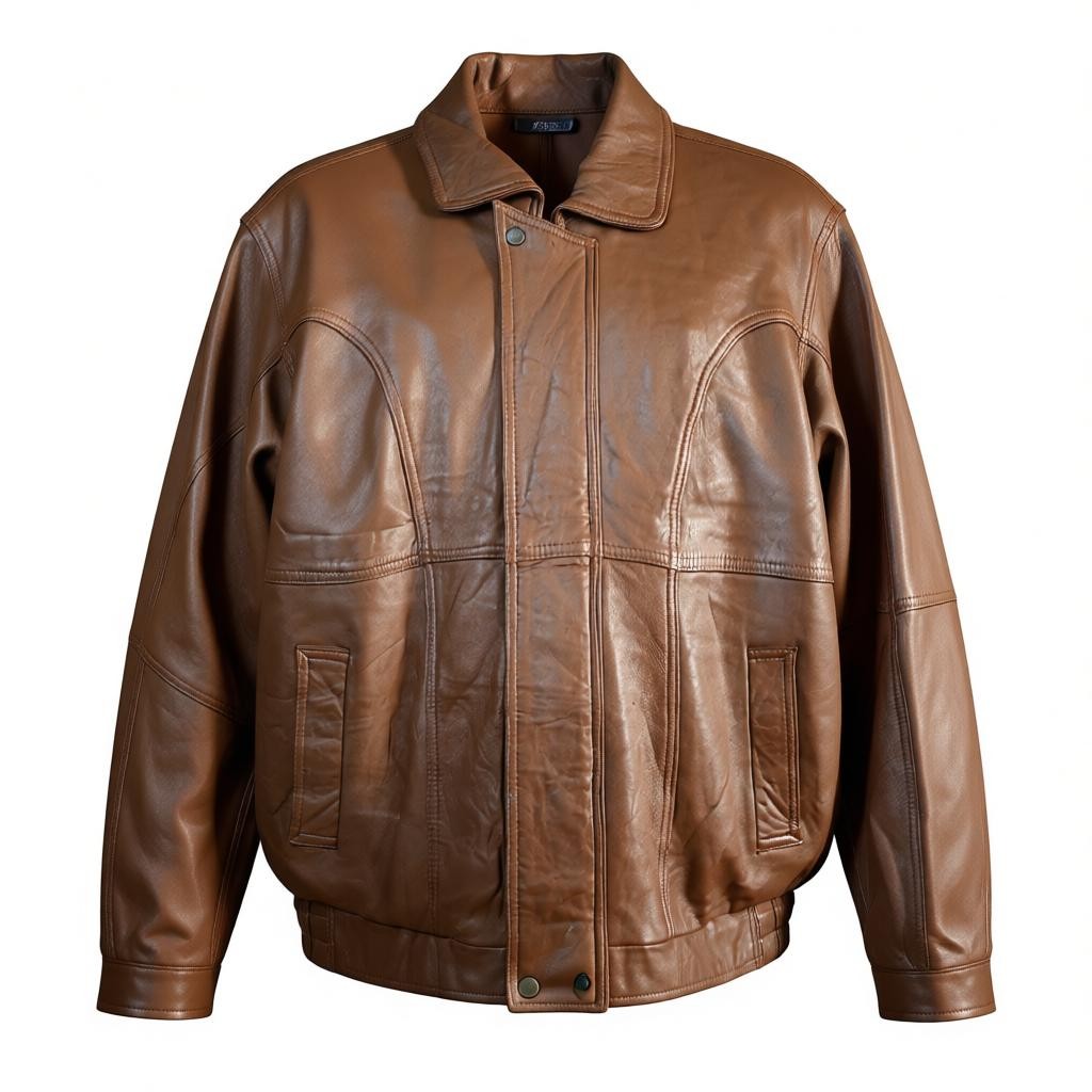 Brown vintage leather jacket