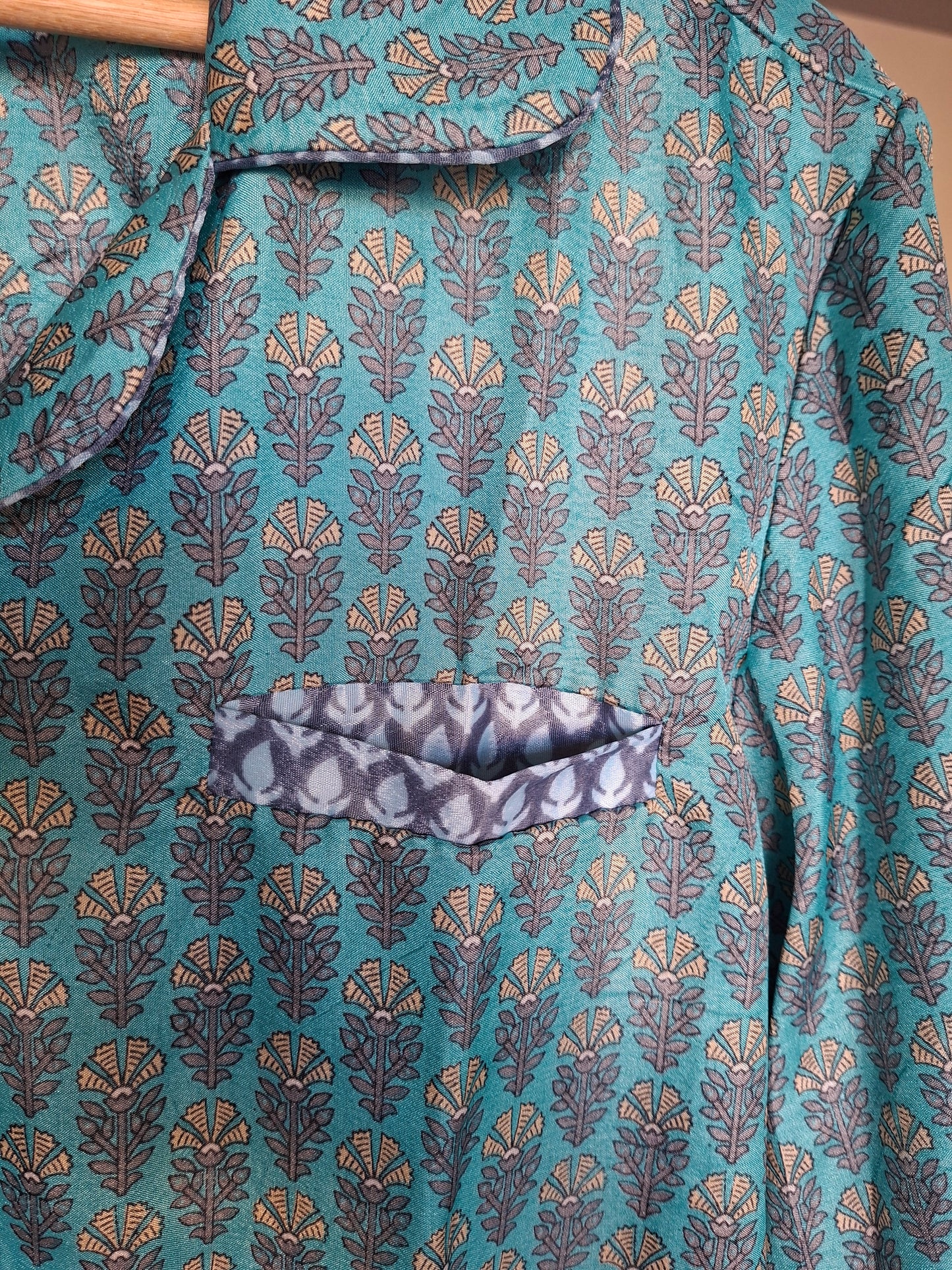Set coordinato azzurro I Was A Sari sustainable fashion sets, L