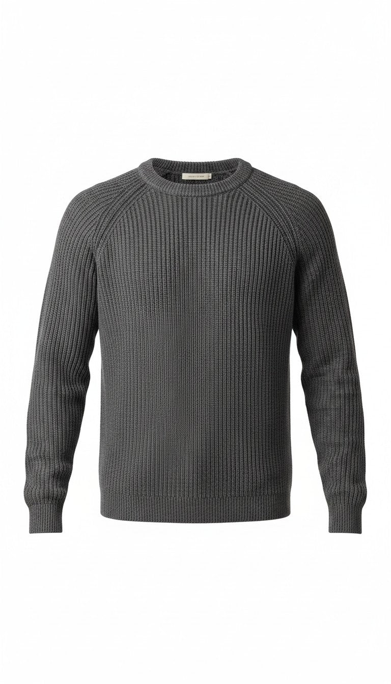 Maglia grigia in cotone da uomo