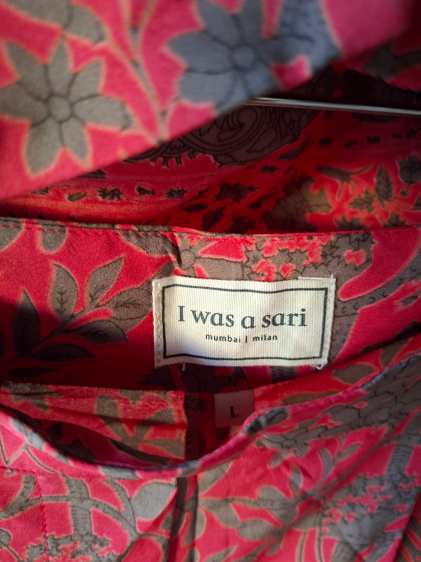 Set coord red I Was a Sari sustainable fashion