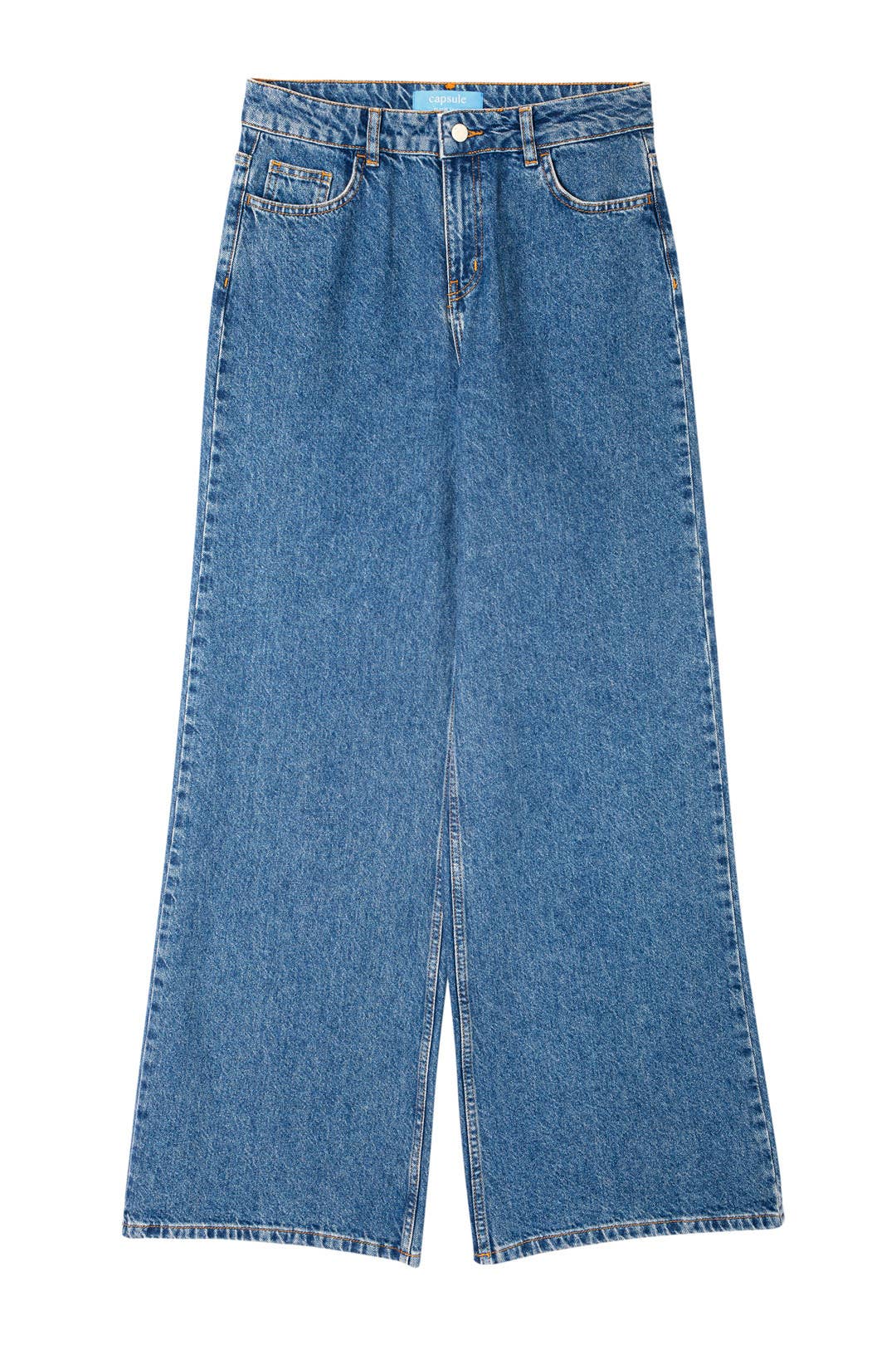 Jeans 'HARLEM' | wide leg quality denim: Blue / S