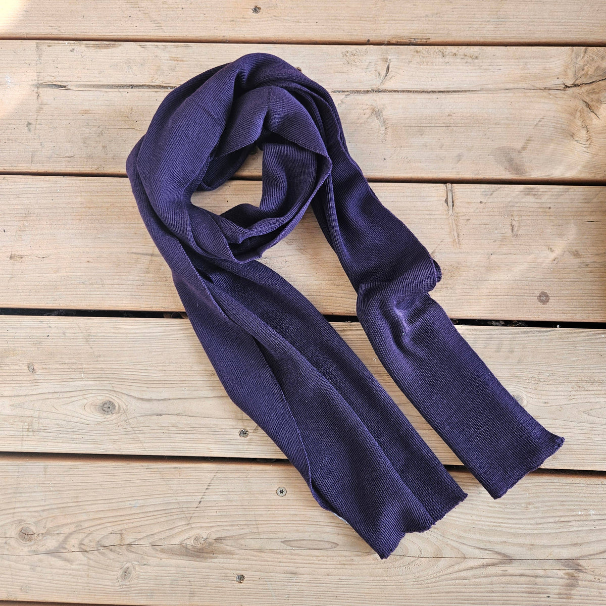 100% Merino wool scarf for men or women - Unisex beige wool: Off-White