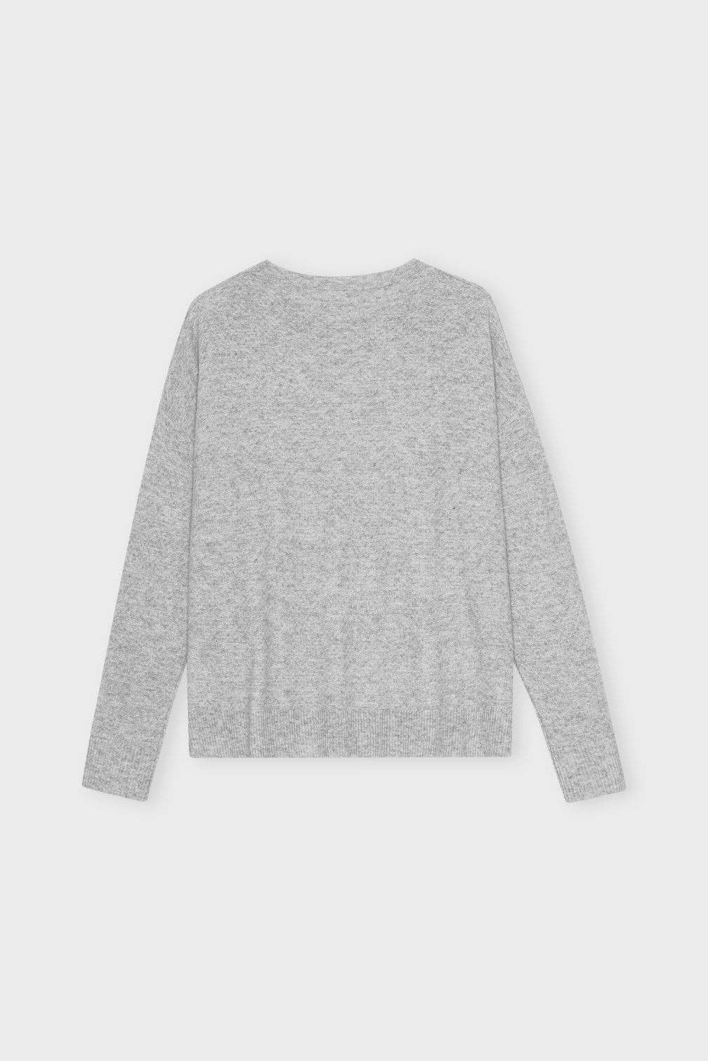 Molly knit merino - light grey melange: Light grey melange / L