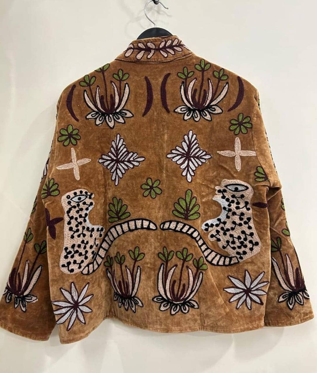 Velvet Suzani Jacket - Brown