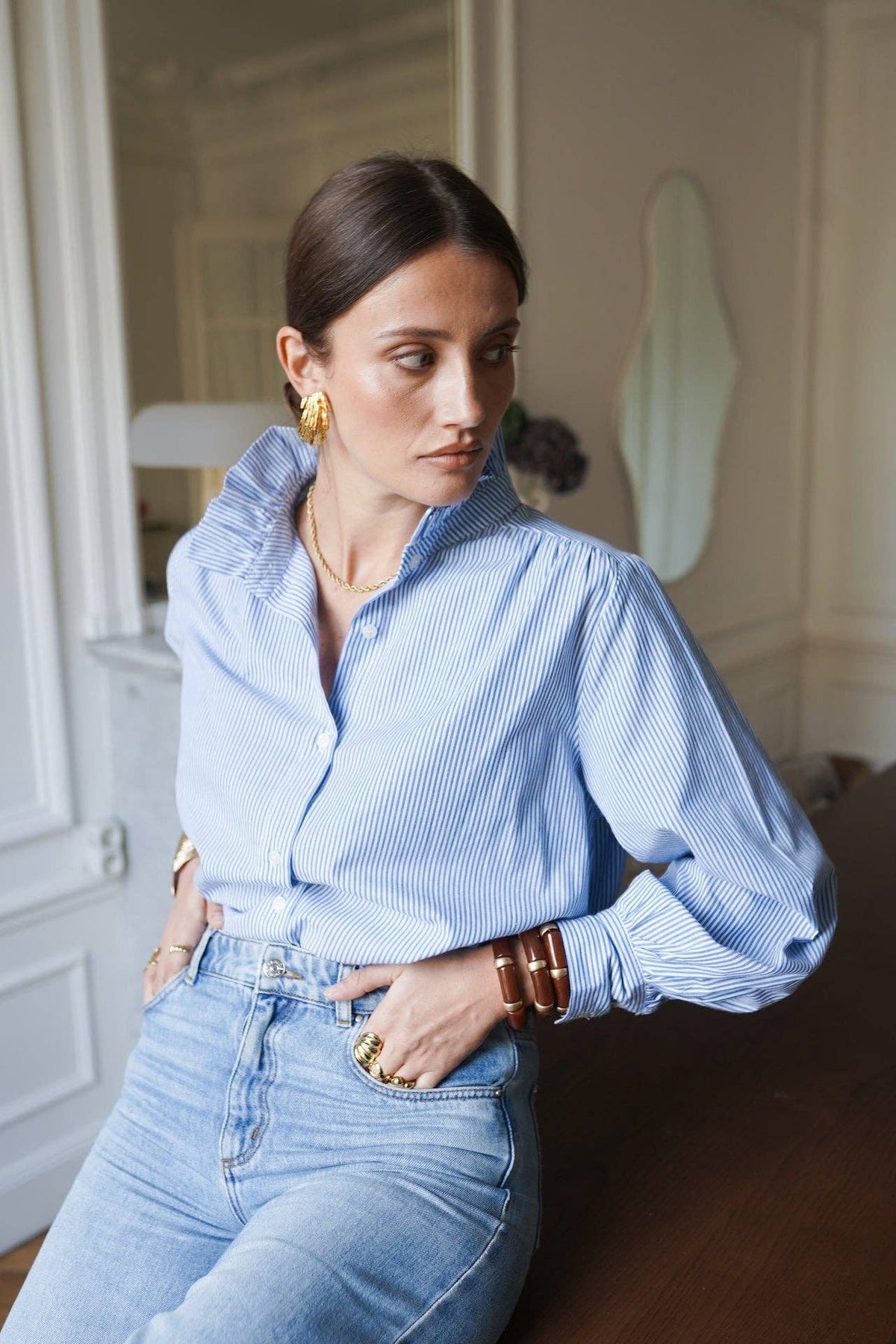 Nancy Shirt: Bleu / XL