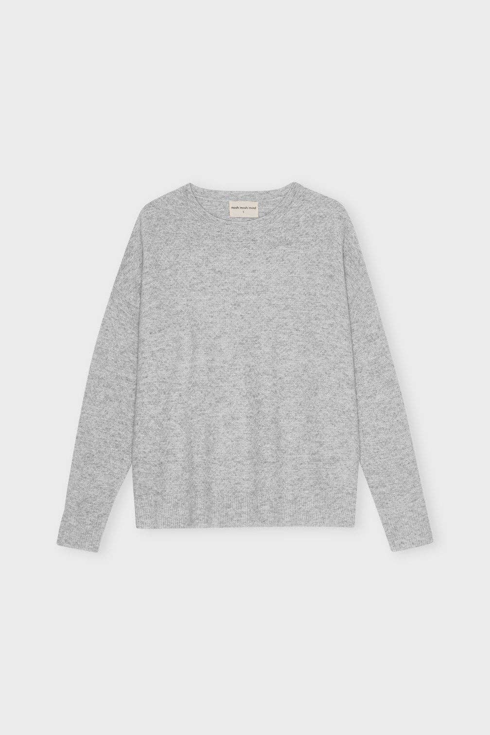 Molly knit merino - light grey melange: Light grey melange / L