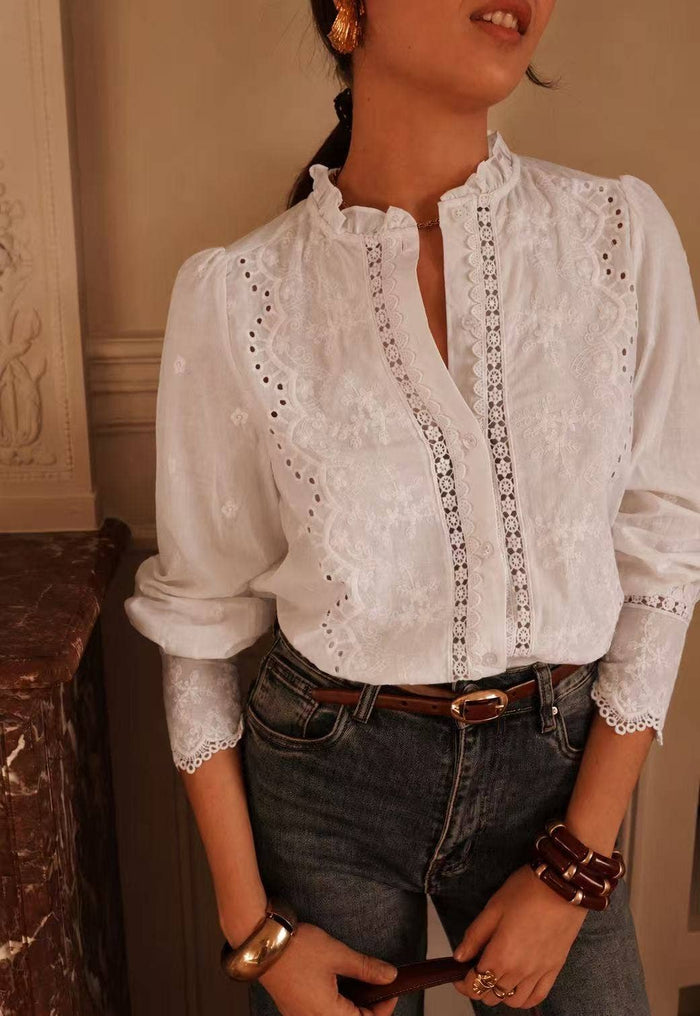 Blandine shirt: Blanc / M