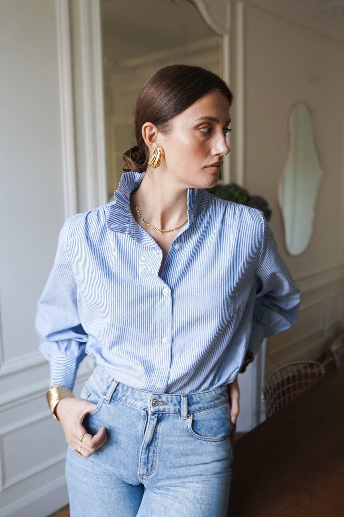 Nancy Shirt: Bleu / XL