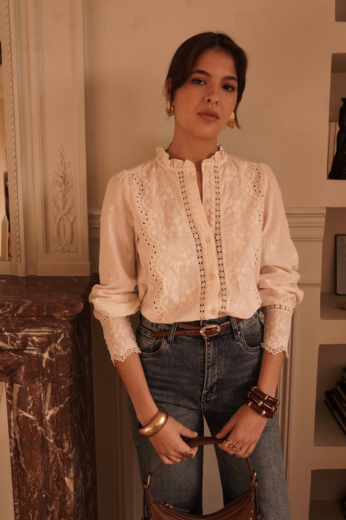 Blandine shirt: Beige / S