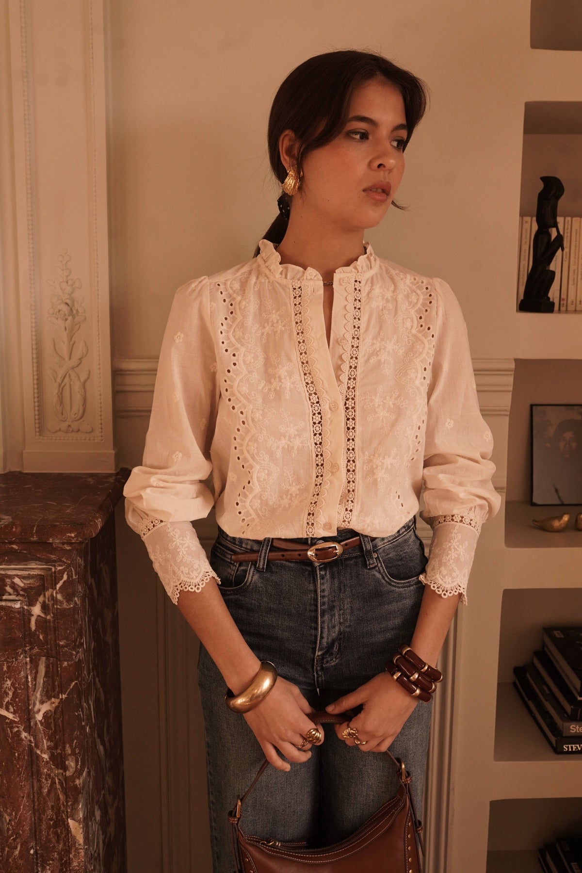 Blandine shirt: Beige / S