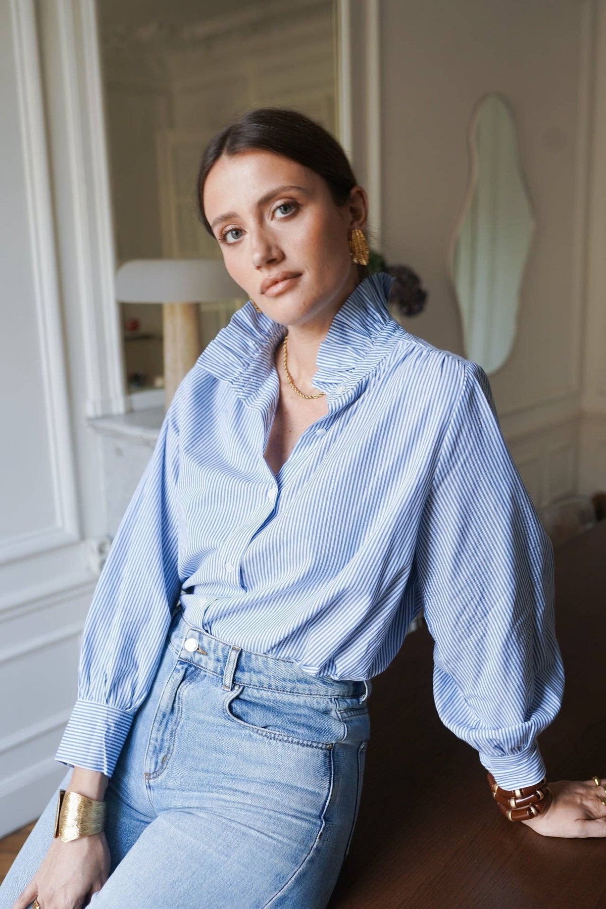 Nancy Shirt: Bleu / XL