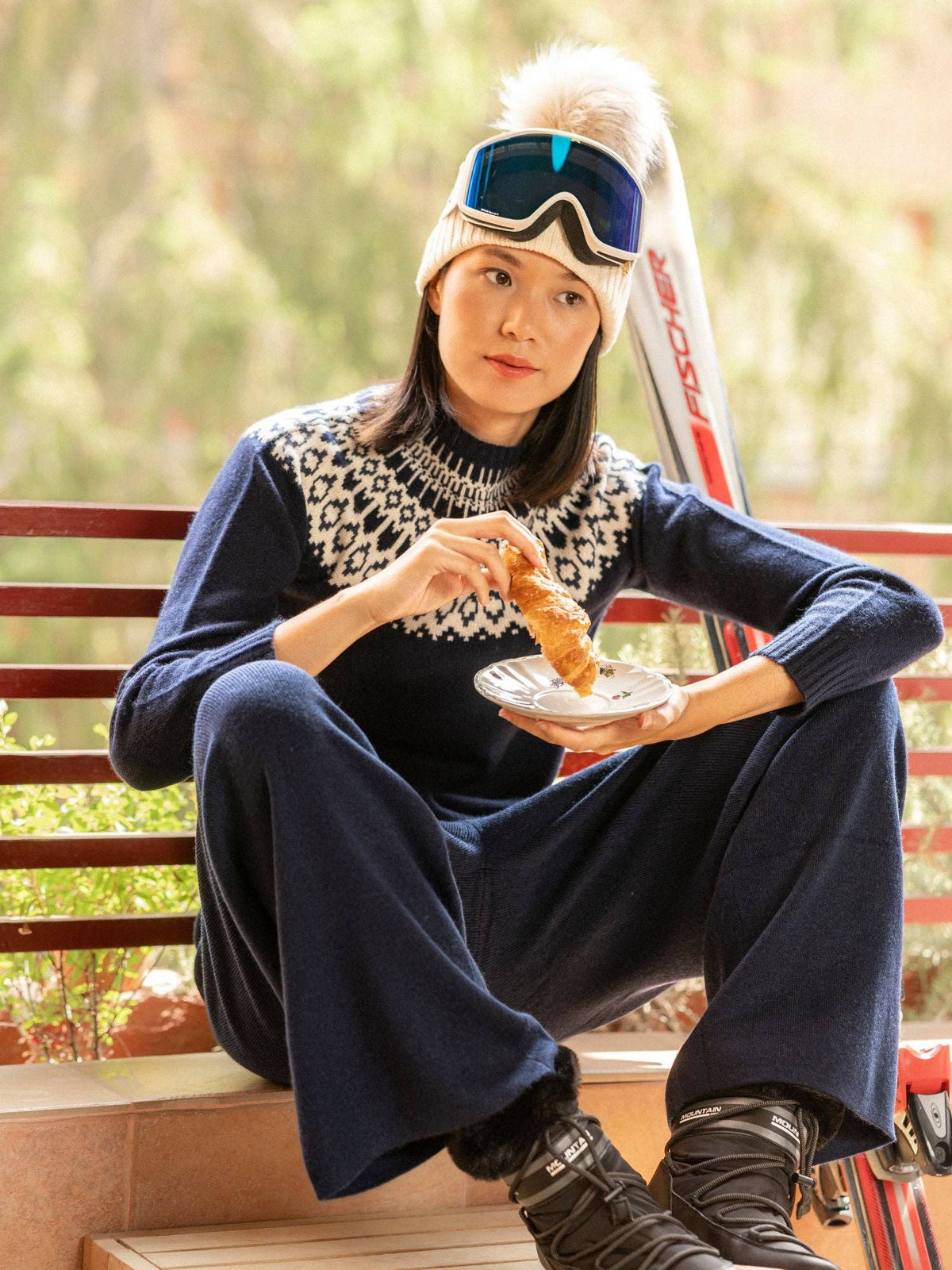 Martina Cashmere Sweater Navy: M