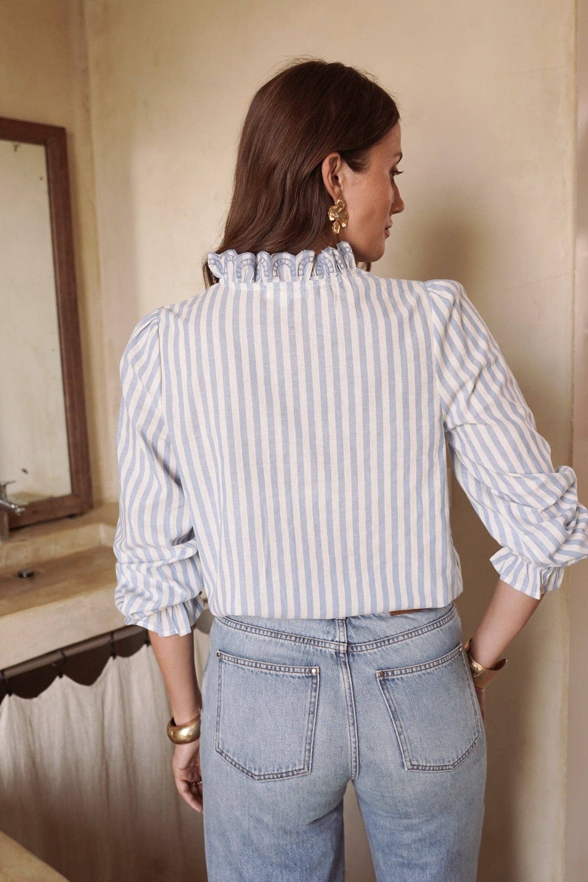 Ophira shirt: Bleu / S
