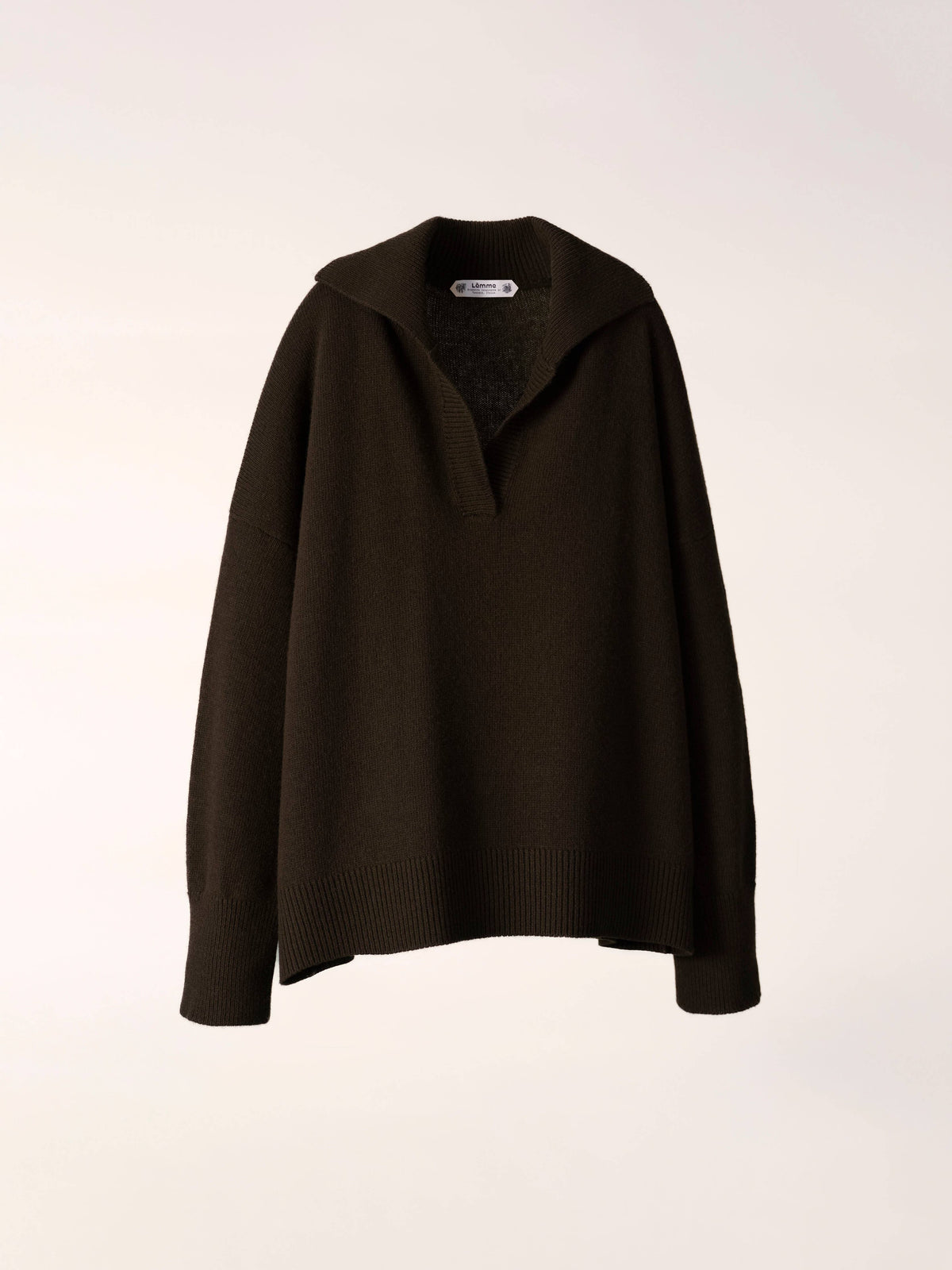 Cashmere Mix Maxi Polo: Moka / M