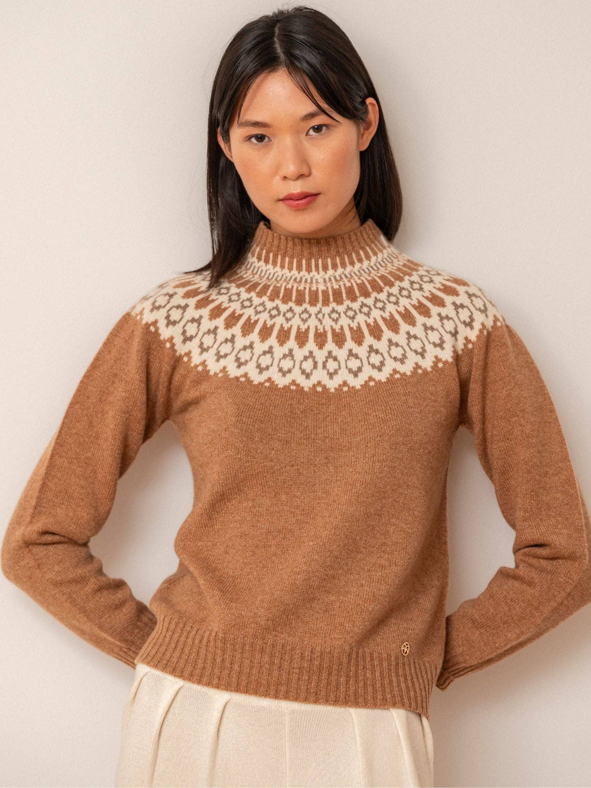 Martina Cashmere Sweater Camel: S