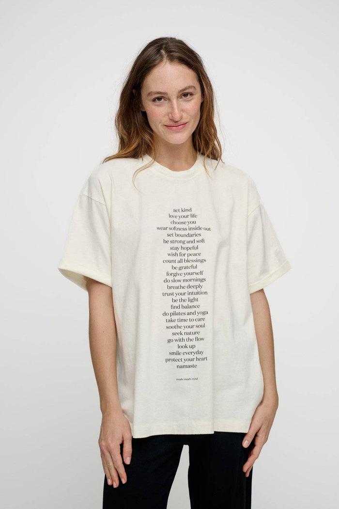 25 together tee: Ecru/moonless night / L/XL