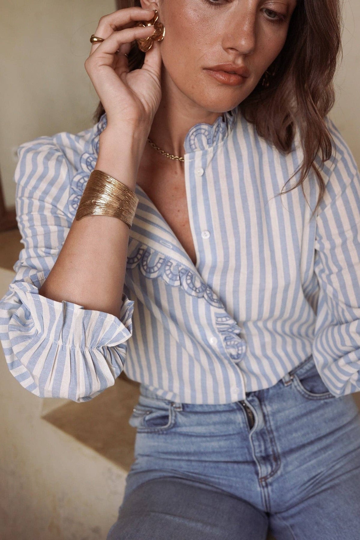Ophira shirt: Bleu / S