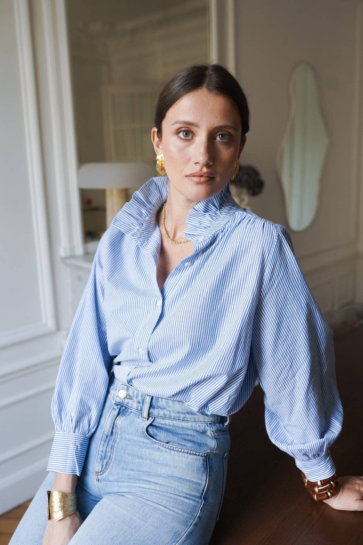 Nancy Shirt: Bleu / XL