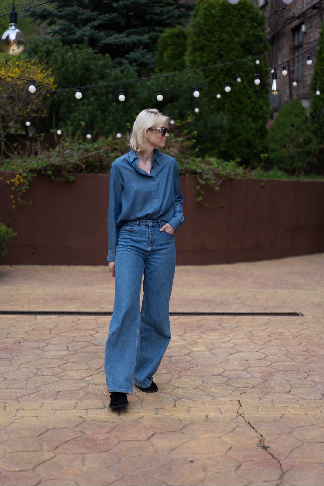 Jeans 'HARLEM' | wide leg quality denim: Blue / L
