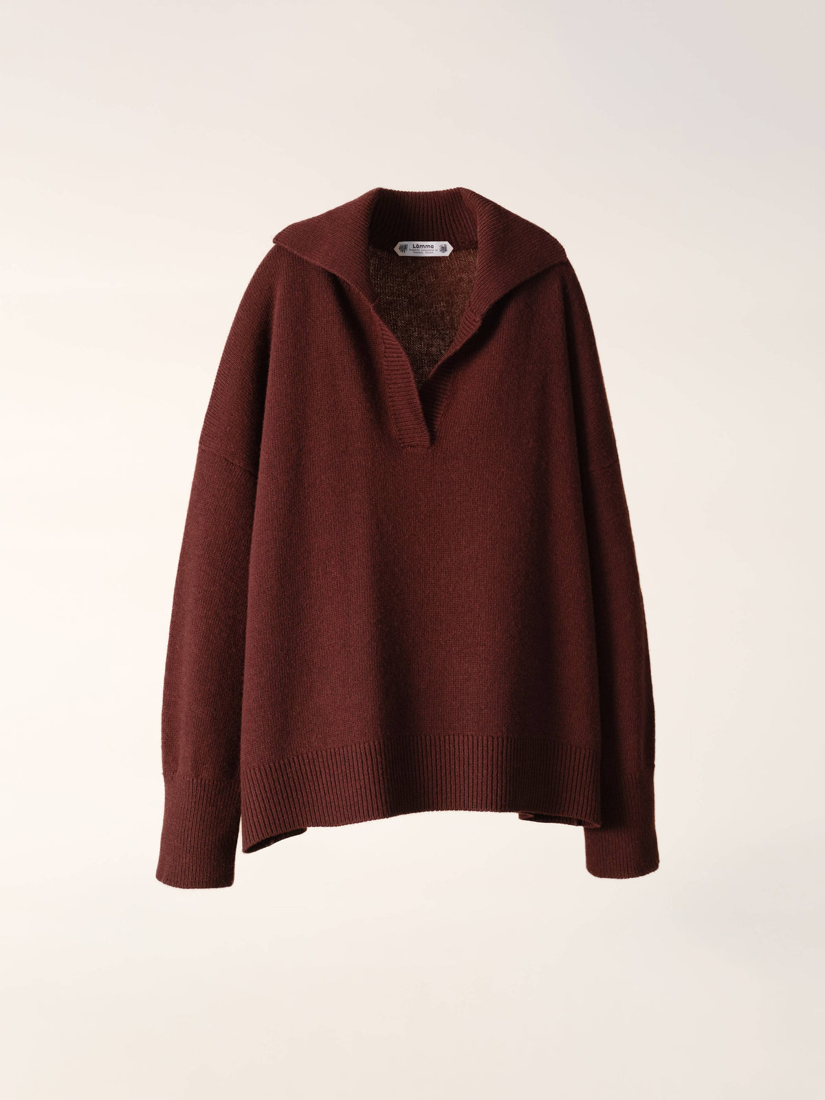 Cashmere Mix Maxi Polo: Moka / M