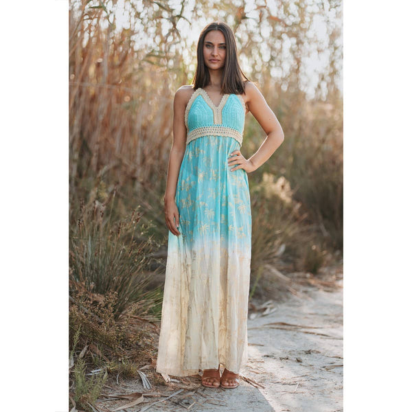 Isla Bonita By SIGRIS Long Midi Dress 38473: Azul / M