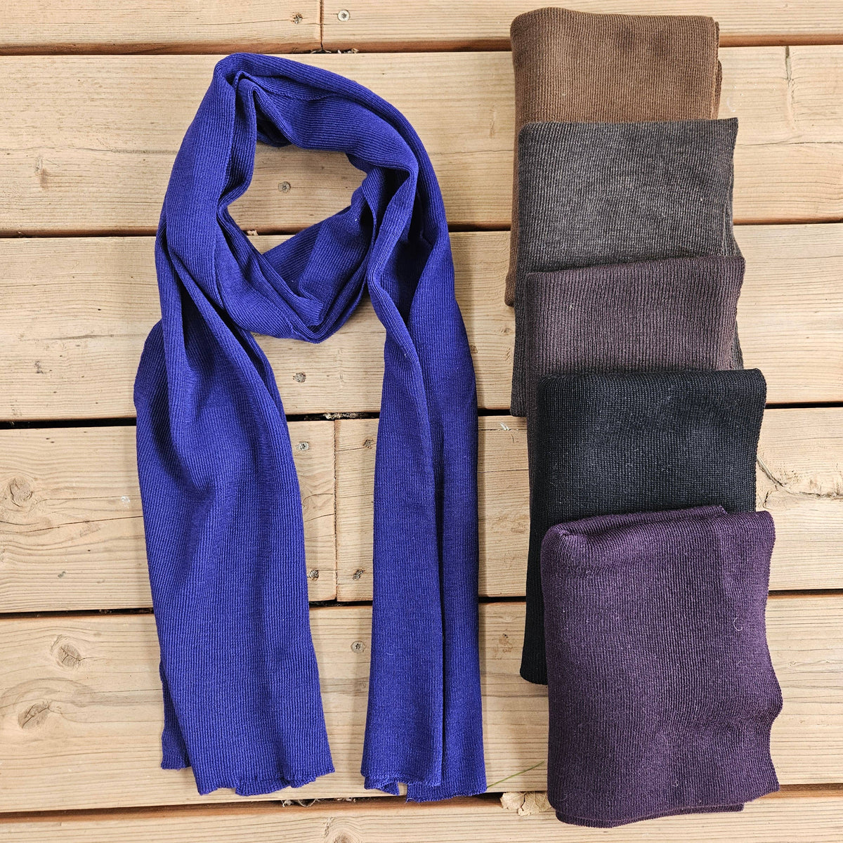 100% Merino wool scarf for men or women - Unisex beige wool: Beige