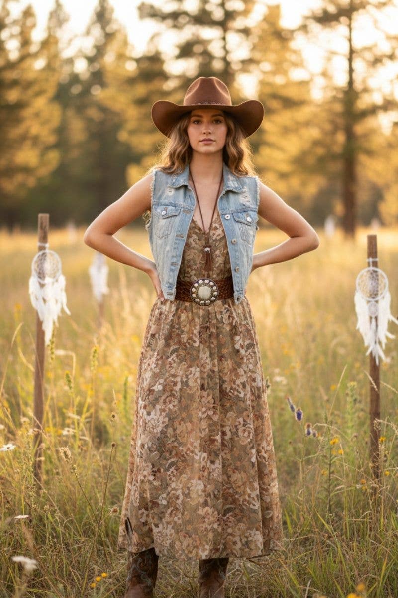 WIDE BROWN LEATHER BELT MARTE