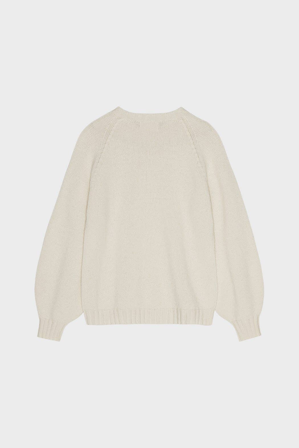Sienna knit wool - ecru: Ecru / M