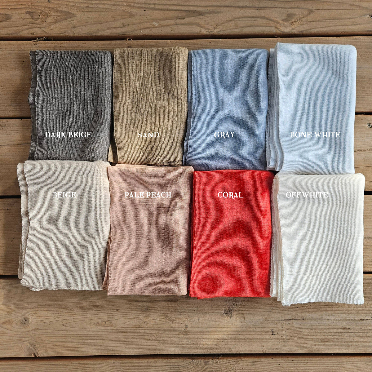 100% Merino wool scarf for men or women - Unisex beige wool: Chocolate