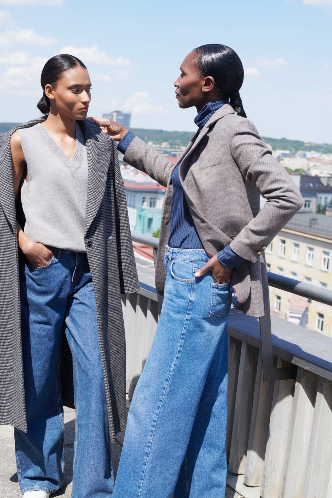 Jeans 'HARLEM' | wide leg quality denim: Blue / L