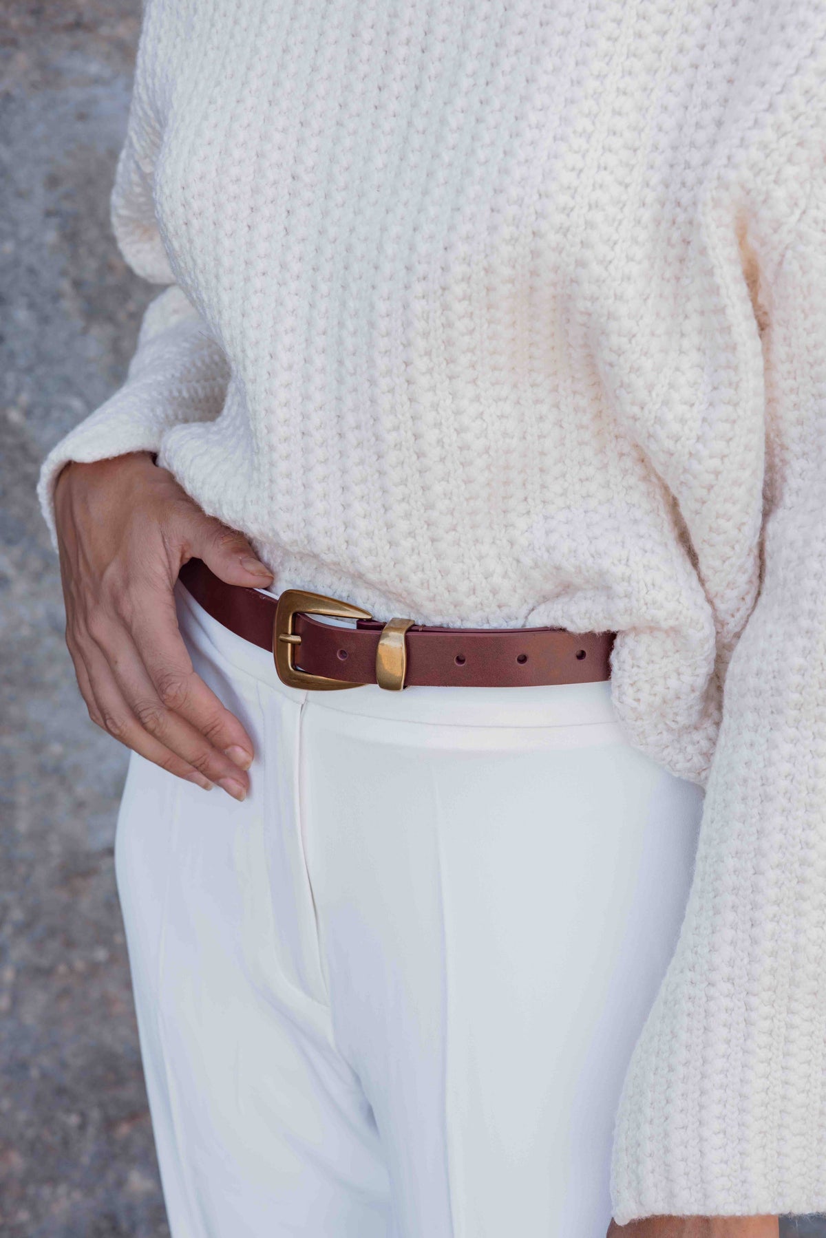 BELT MIMI MAHOGANY: SM