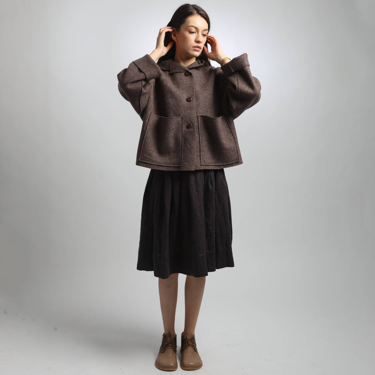 Giaccone UMMA Oversized con Tasche: Brown / M