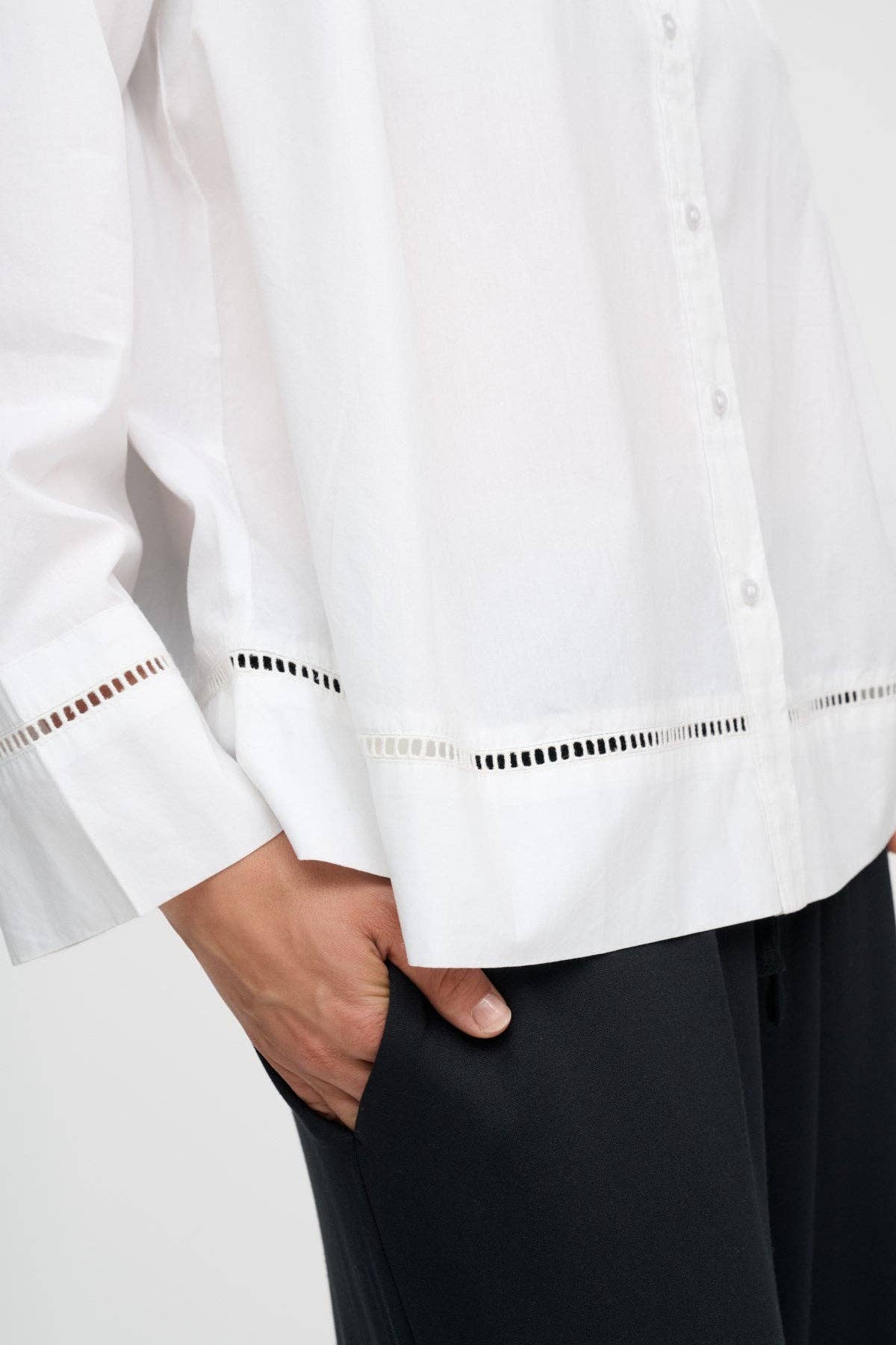 July shirt poplin: White / L