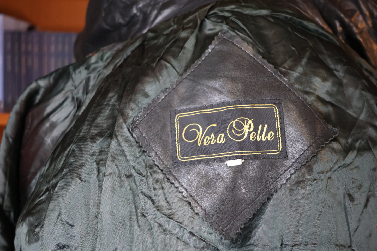 Black & Violet leather bomber