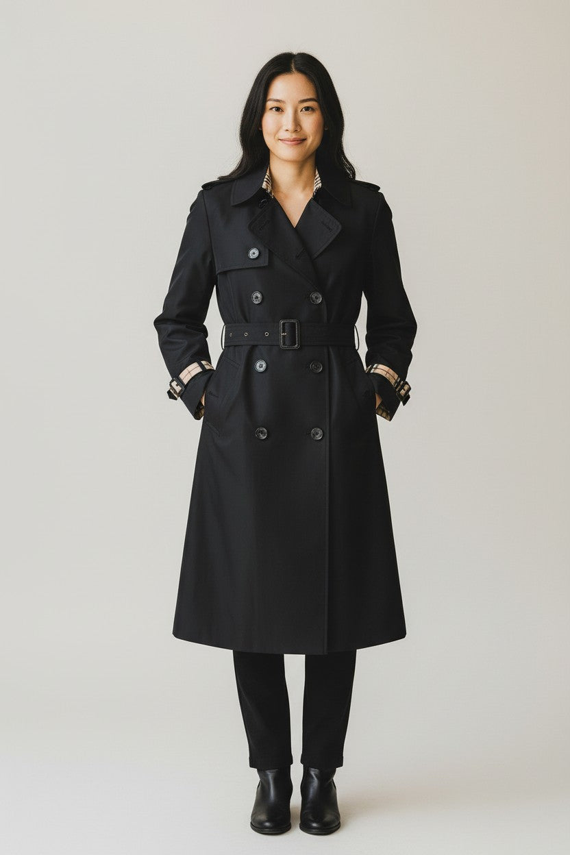 Burberry navy trench for women