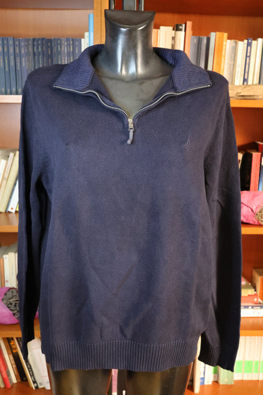 Dark blue zipper sweater