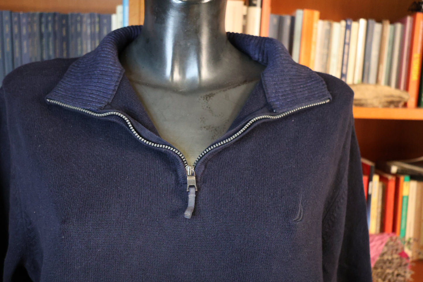Dark blue zipper sweater