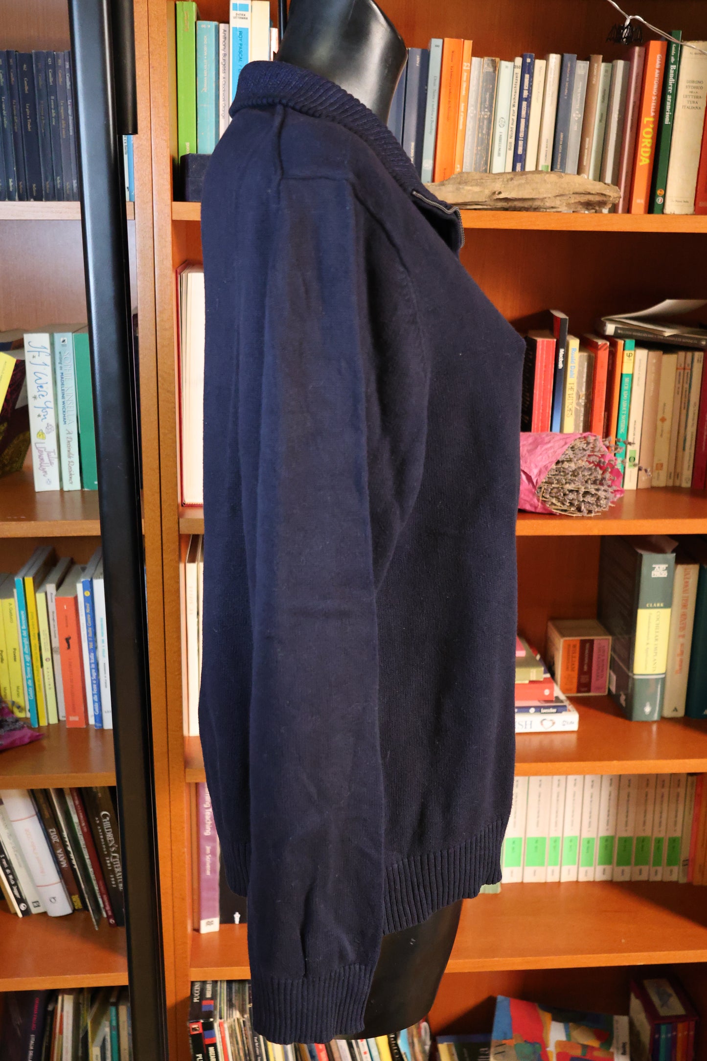 Dark blue zipper sweater