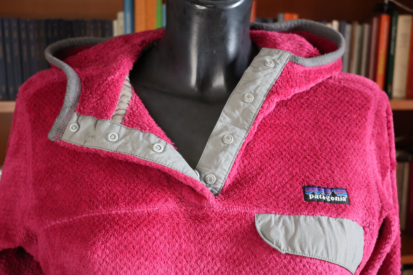 Hot pink Patagonia fleece jacket