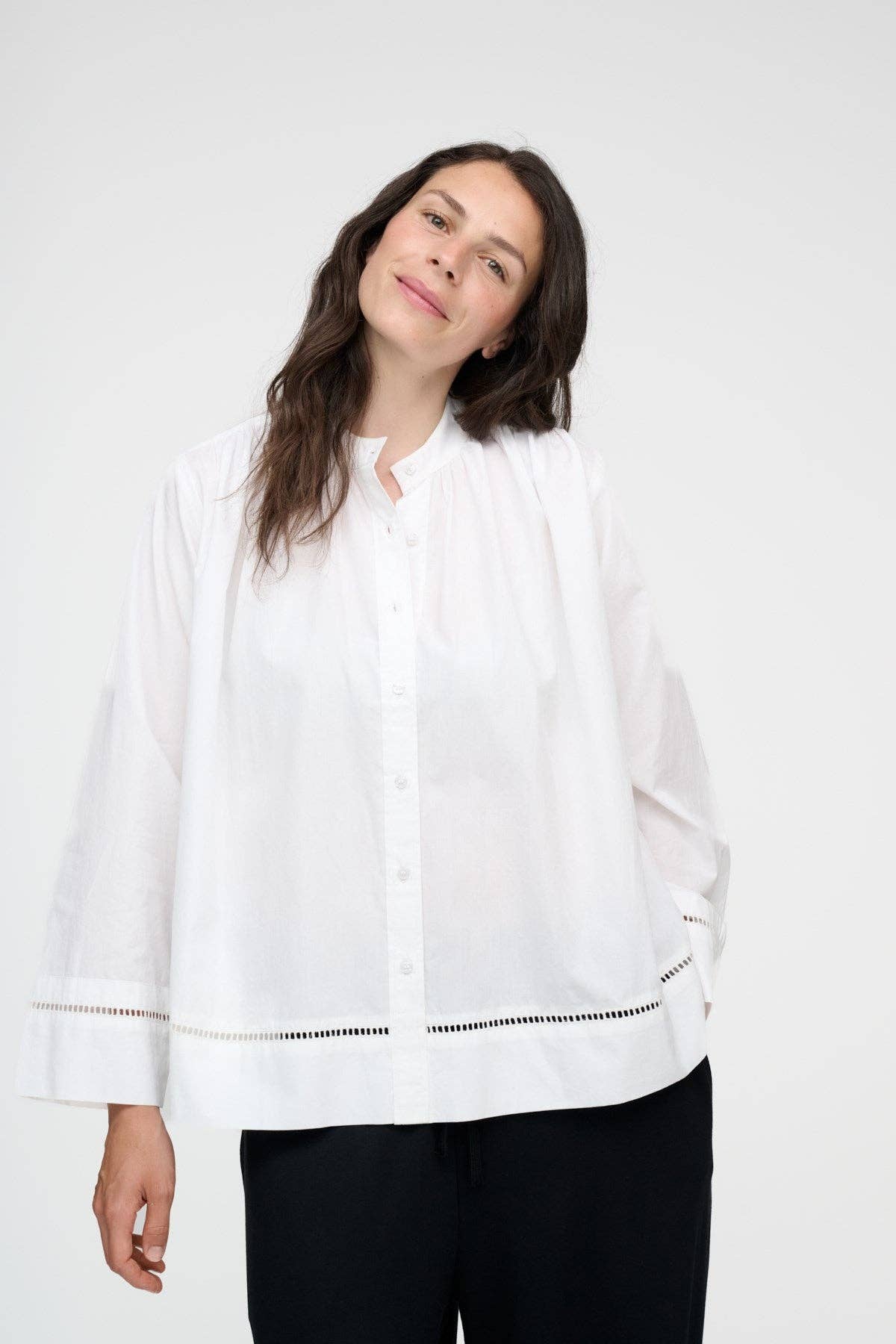 July shirt poplin: White / L