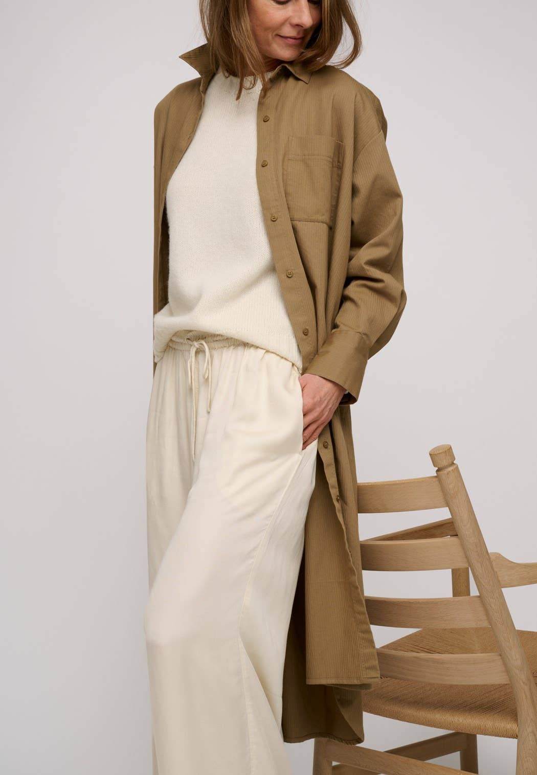 Sienna knit wool - ecru: Ecru / M