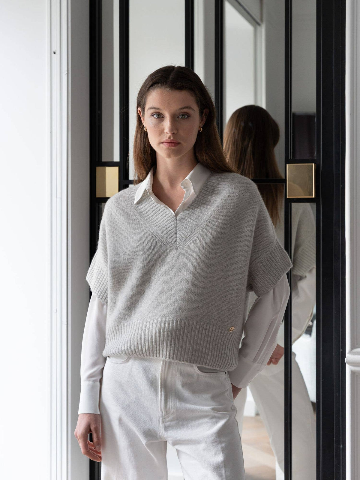 LARA CASHMERE AND SILK SWEATER: L