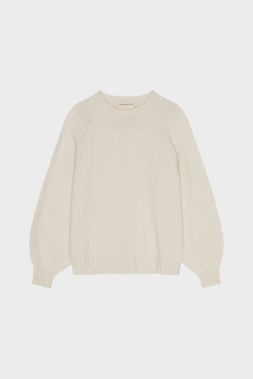 Sienna knit wool - ecru: Ecru / S