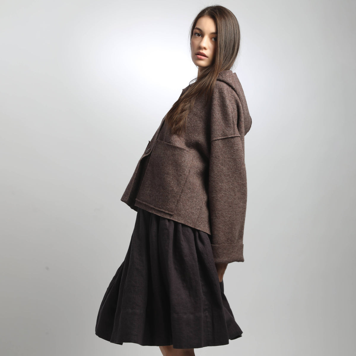 Giaccone UMMA Oversized con Tasche: Brown / M