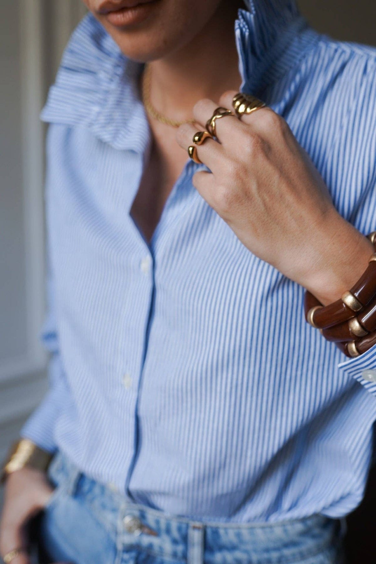 Nancy Shirt: Bleu / XL