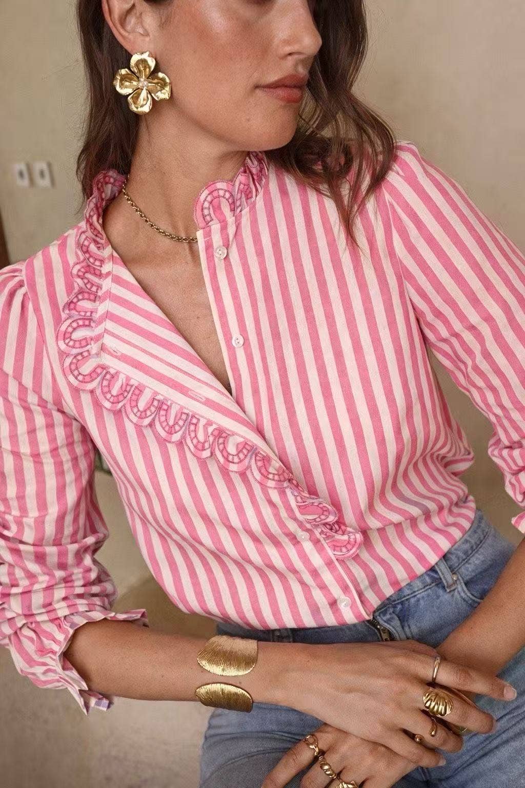 Ophira shirt: Bleu / S