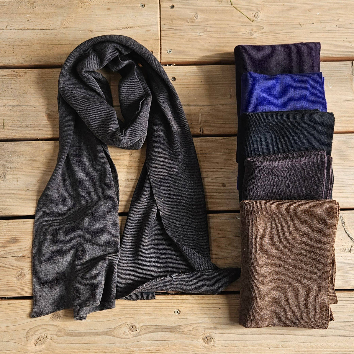 100% Merino wool scarf for men or women - Unisex beige wool: Off-White