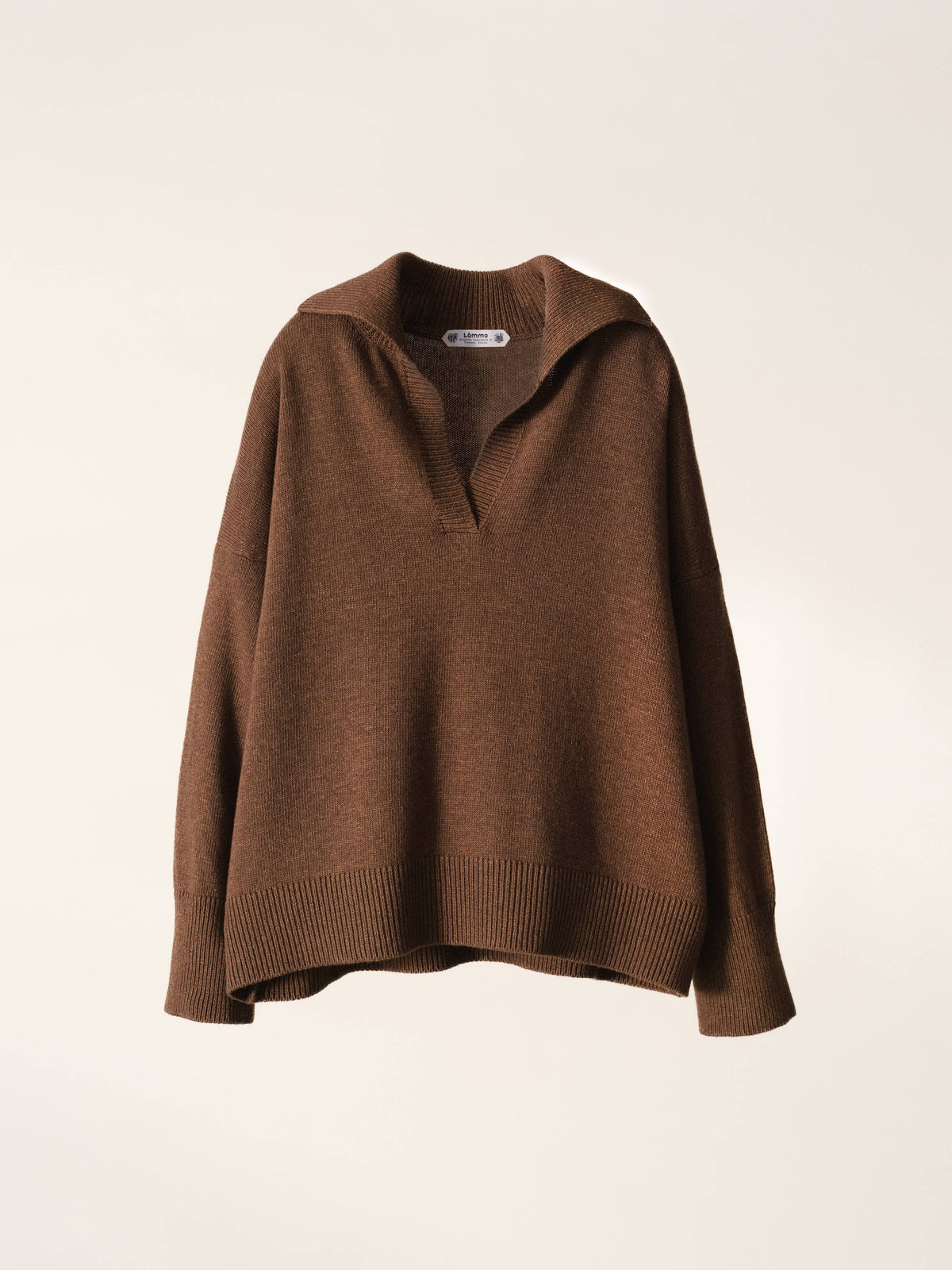 Cashmere Mix Maxi Polo: Moka / M